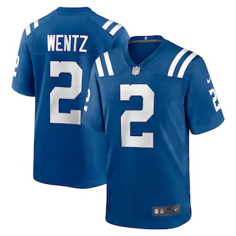 youth nike carson wentz royal indianapolis colts game jerse